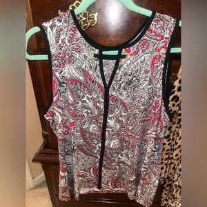 *BRAND NEW/ UNUSED* XL Liz Clairborne Career Paisley Sleeveless Top